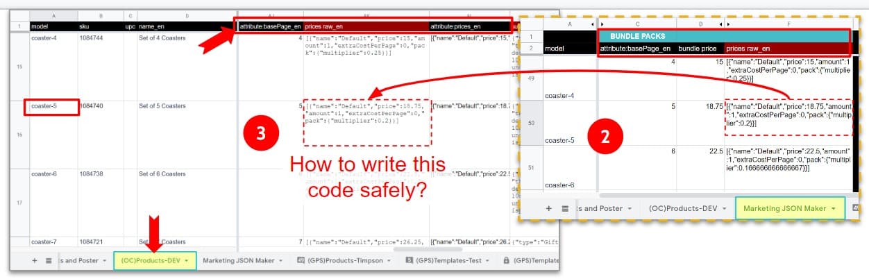 Setting up the Price JSON for Packs