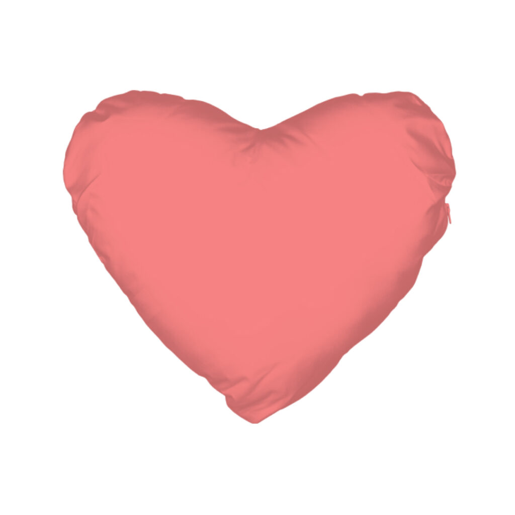 Pink heart shaped pillow