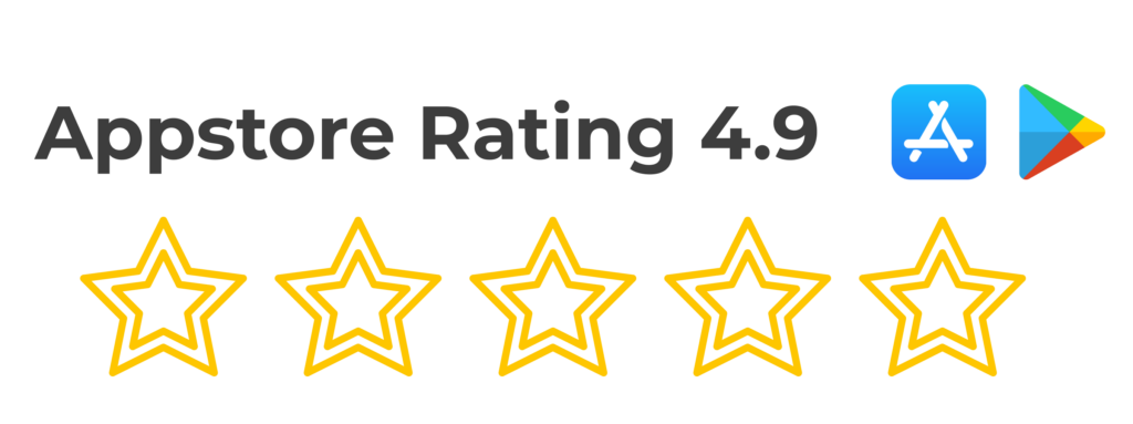 4.9 stars app rating