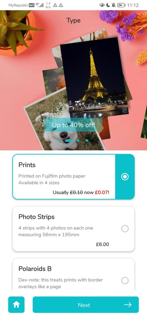 Photo prints and polaroids