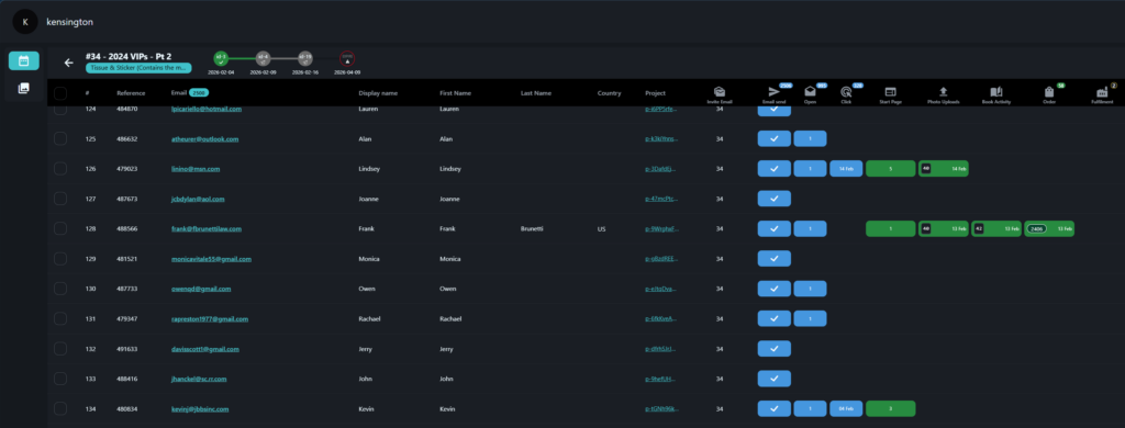 forge management dashboard for photobook customization